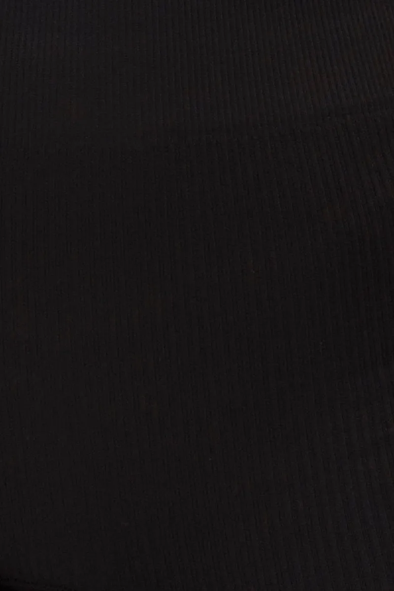 Black Seamless Activewear Singlet Top