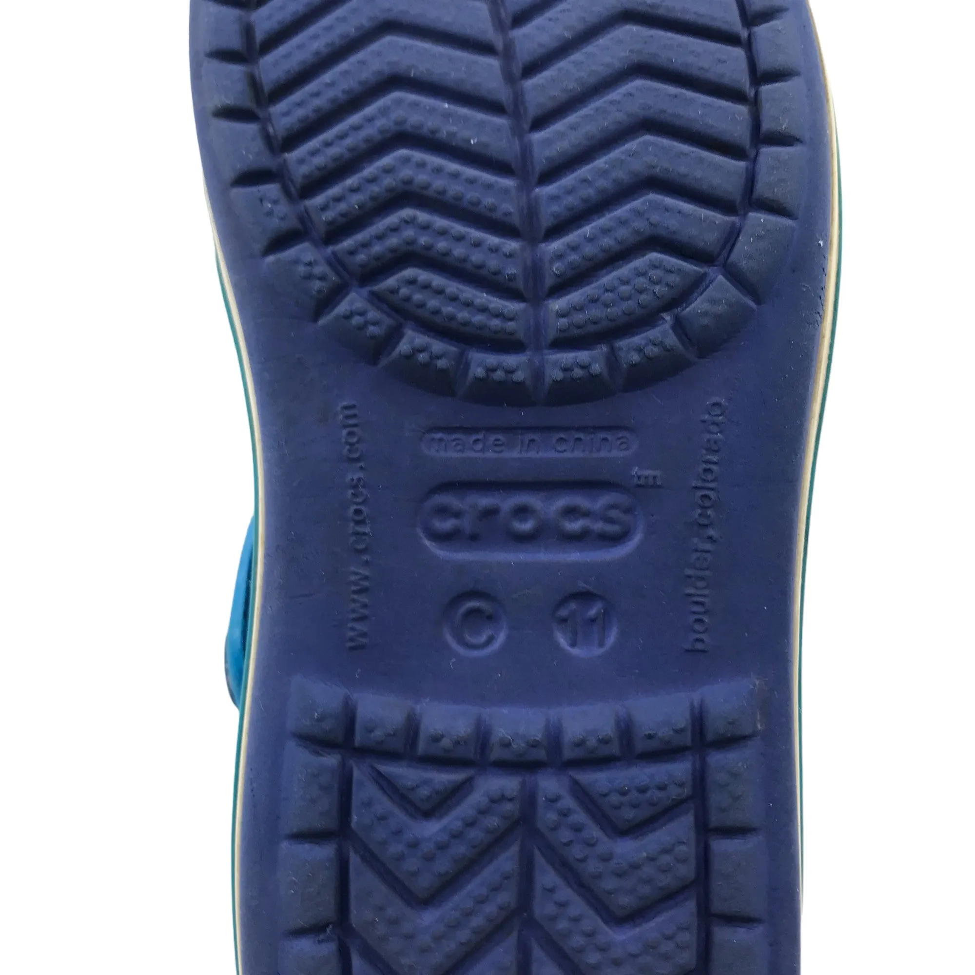 Crocs sandals shoe size 11 junior blue loop and hoop straps