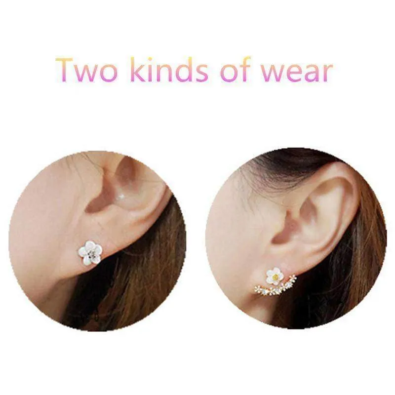 Cute Cherry Peach Blossoms Flower Stud Earrings