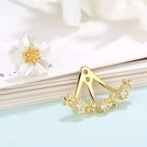 Cute Cherry Peach Blossoms Flower Stud Earrings