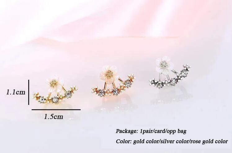Cute Cherry Peach Blossoms Flower Stud Earrings