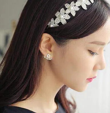 Cute Cherry Peach Blossoms Flower Stud Earrings