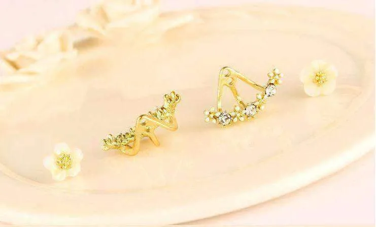Cute Cherry Peach Blossoms Flower Stud Earrings
