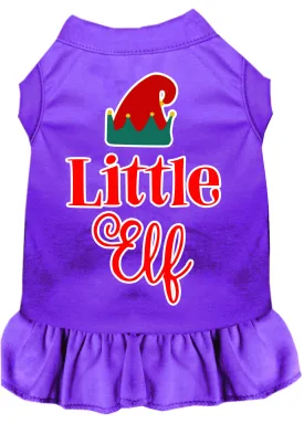 Little Elf Screen Print Dog Dress Purple Xxxl